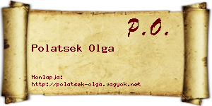 Polatsek Olga névjegykártya